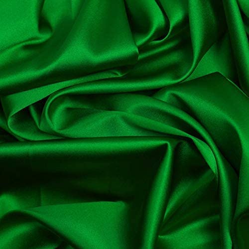Spandex, Stretch L'Amour Satin Fabric (Flag Green 727, 1 Yard)