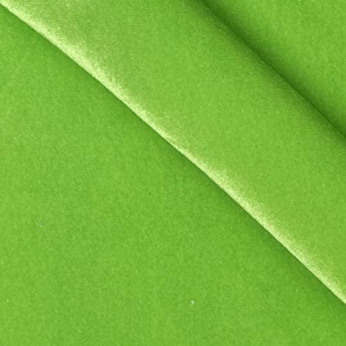 Spandex Stretch Velvet Fabric (Lime, 1 Yard)