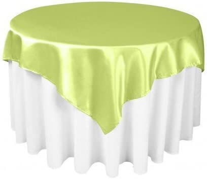 Diamond Polyester Bridal Satin Table Tablecloth Apple Green