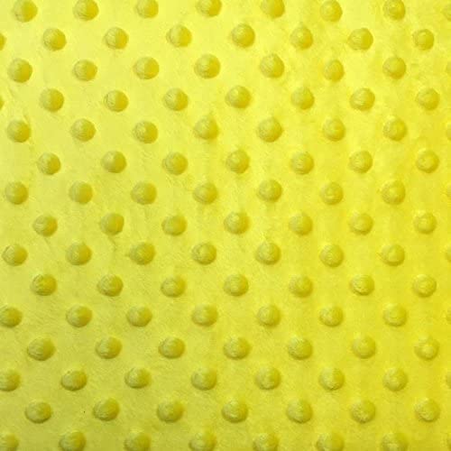 Minky Dimple Dot Soft Cuddle Fabric (Yellow, 1 Yard)