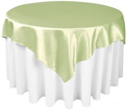 Diamond Polyester Bridal Satin Table Tablecloth Lime