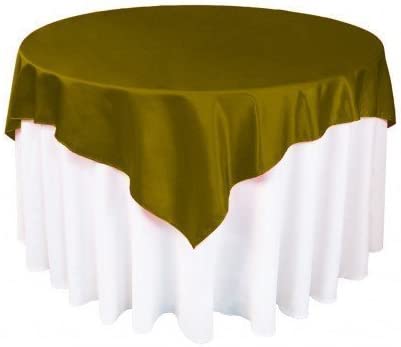 Diamond Polyester Bridal Satin Table Tablecloth Olive