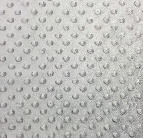 Minky Dimple Dot Soft Cuddle Fabric (Grey, 1 Yard)