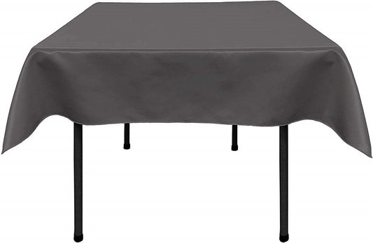 Polyester Bridal Satin Table Tablecloth (Charcoal,