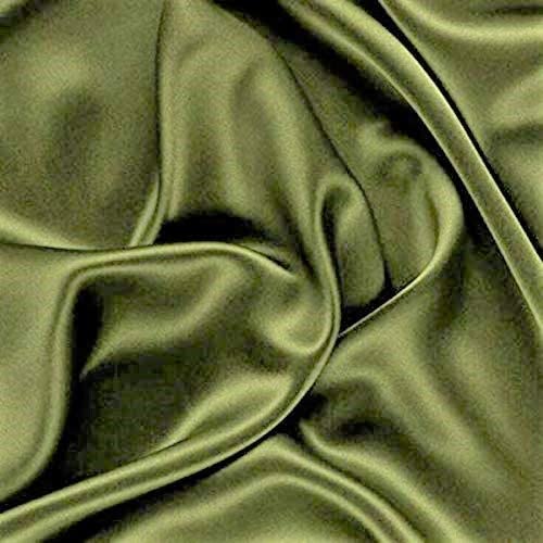 Spandex Light Weight Silky Stretch Charmeuse Satin Fabric (Bamboo 758,