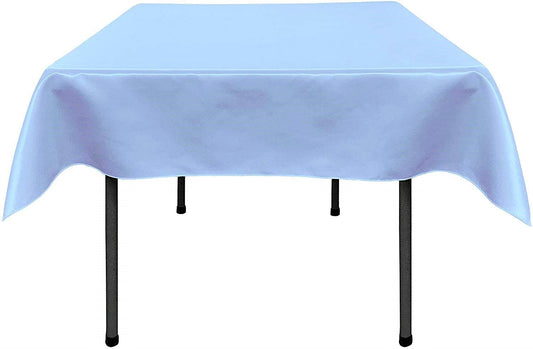 Polyester Bridal Satin Table Tablecloth (Light Blue,