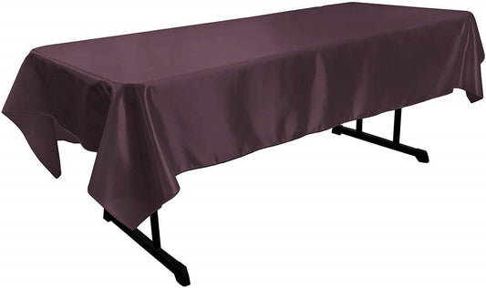 Polyester Bridal Satin Table Tablecloth (Eggplant,
