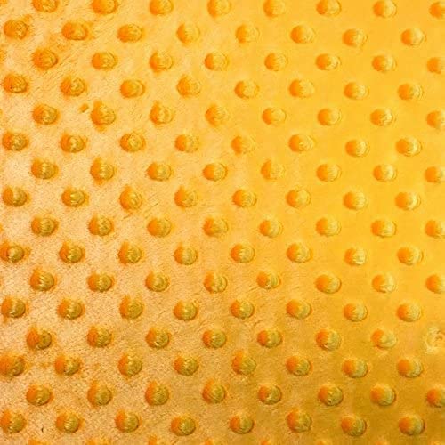 Minky Dimple Dot Soft Cuddle Fabric (Mango, 1 Yard)