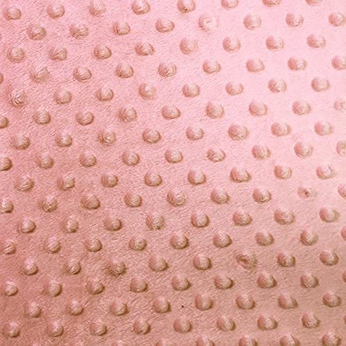 Minky Dimple Dot Soft Cuddle Fabric (Coral, 1 Yard)