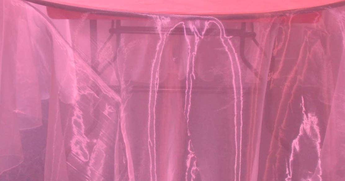 58/60" Wide Polyester Light Weight Sheer Mirror Organza Fabric (Hot Pink 528, 1 Yard)