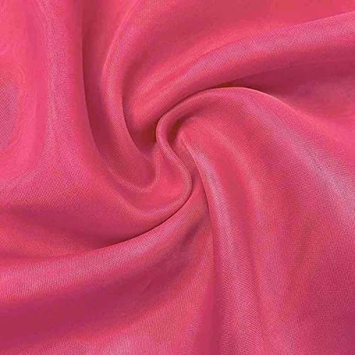 Sheer Voile Chiffon Fabric Draping Panels | Voile Fabric - 120" Wide | Use for Backdrop Curtain 10 Feet Wide. (Fuchsia, by The Yard Folded)
