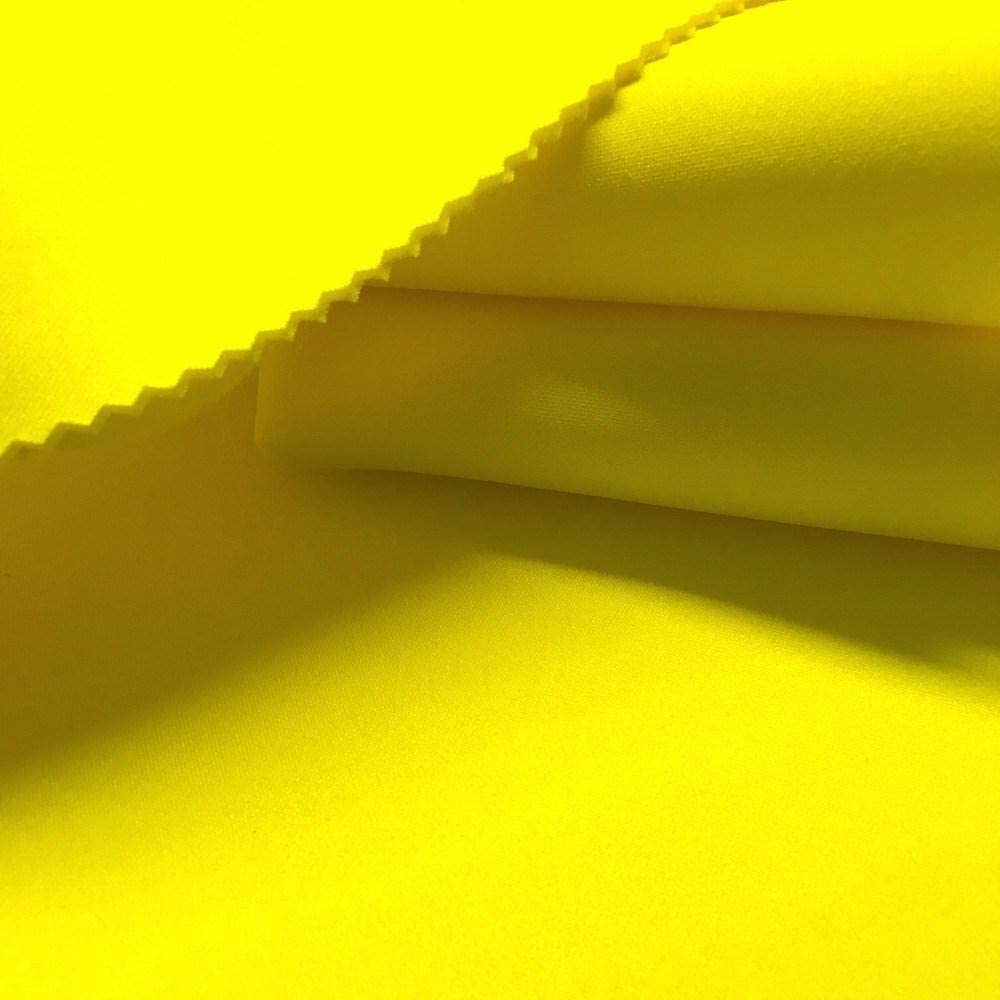 58/60" Wide 90% Polyester / 10% Spandex Neoprene Scuba Fabric (Neon Yellow, by Yard