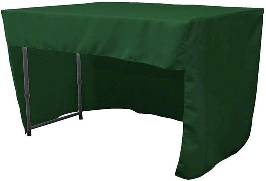 Polyester Poplin Fitted Tablecloth with Open Back Design (Hunter Green, 72" Long x 30" Wide x 30" High)