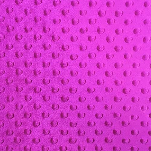 Minky Dimple Dot Soft Cuddle Fabric (Fuchsia, 1 Yard)