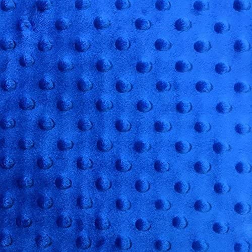 Minky Dimple Dot Soft Cuddle Fabric (Royal Blue, 1 Yard)