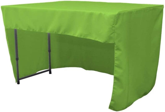 Polyester Poplin Fitted Tablecloth with Open Back Design (Lime, 72" Long x 30" Wide x 30" High)