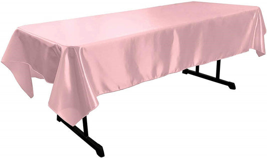 Polyester Bridal Satin Table Tablecloth (Pink,