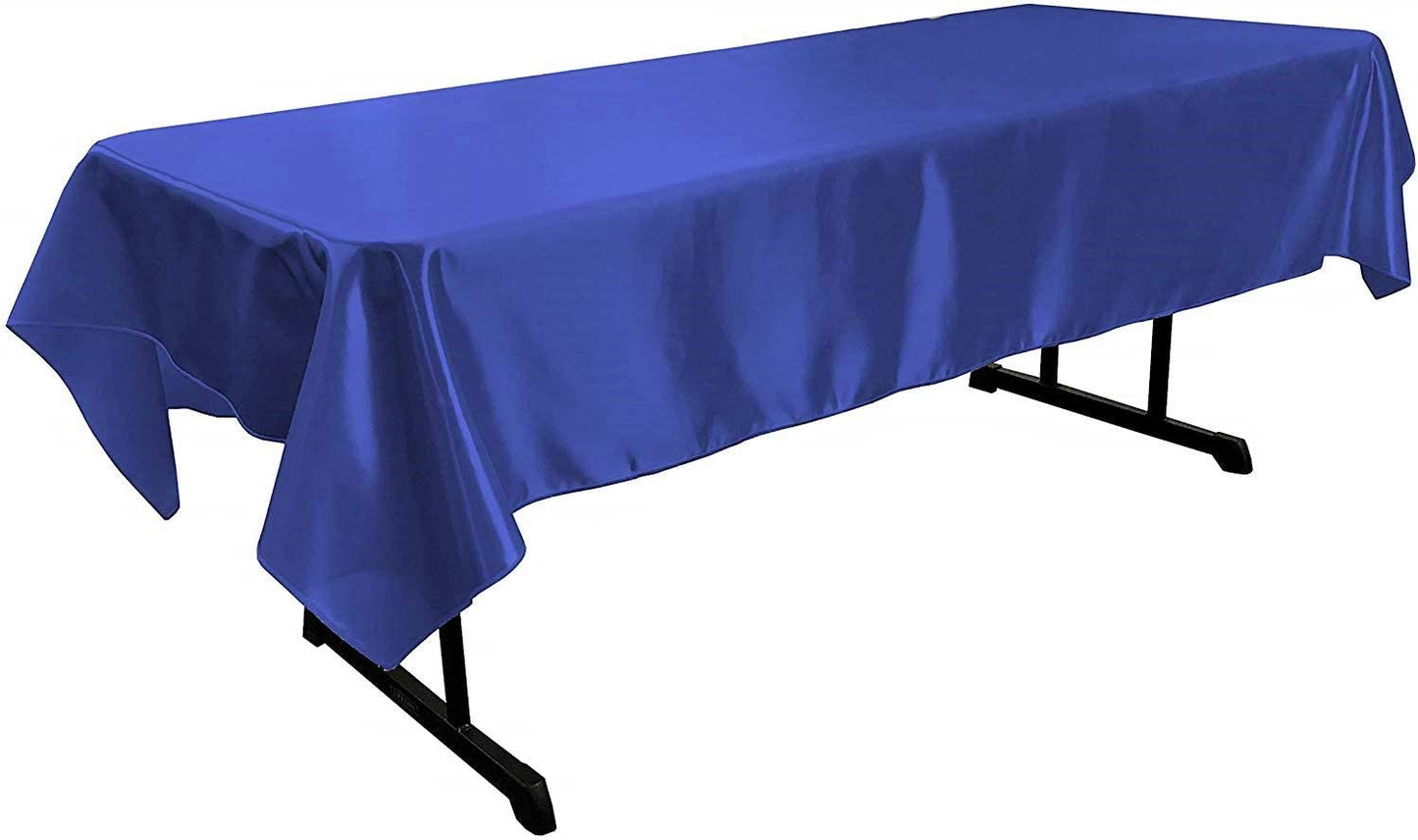 Polyester Bridal Satin Table Tablecloth (Royal Blue,