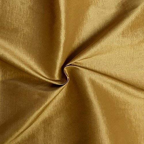60" Wide Medium Weight Stretch Taffeta Fabric (Dark Gold, 1 Yard )