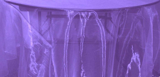 58/60" Wide Polyester Light Weight Sheer Mirror Organza Fabric (Purple 1032, 1 Yard)