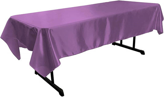 Polyester Bridal Satin Table Tablecloth (Purple,
