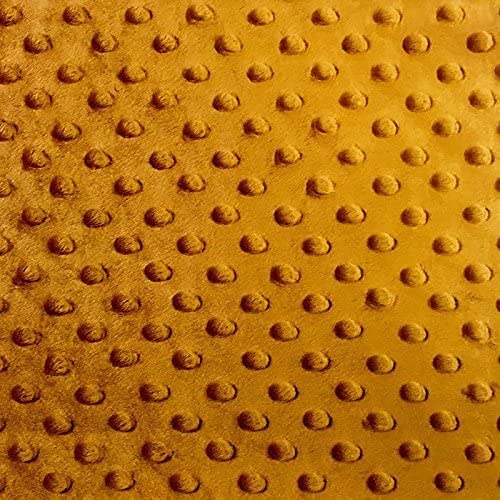 Minky Dimple Dot Soft Cuddle Fabric (Copper, 1 Yard)