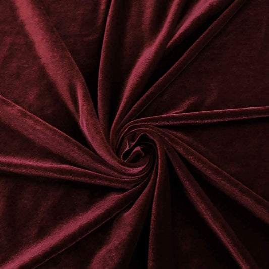 Upholstery Royal Velvet Fabric, 100% Polyester Upholstery Fabric (1 Yard, Burgundy)