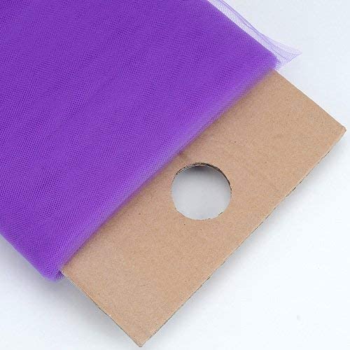 54" Wide by 40 Yards Long (120 Feet) Polyester Tulle Fabric Bolt, for Wedding and Decoration (Purple, 54" Wide x 40 Yards)