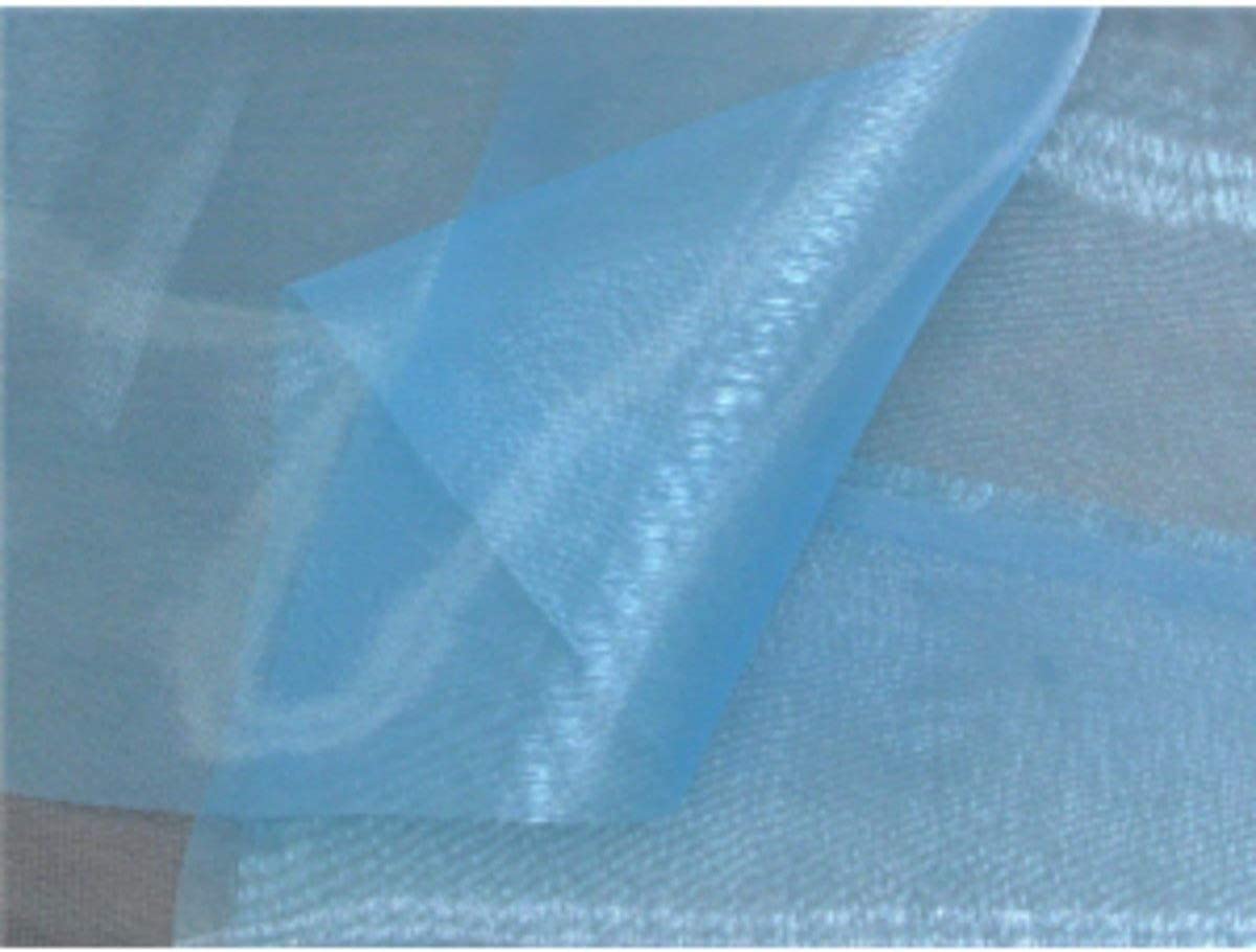 58/60" Wide Polyester Light Weight Sheer Mirror Organza Fabric (Baby Blue 926, 1 Yard)