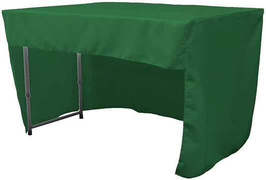 Polyester Poplin Fitted Tablecloth with Open Back Design (Kelly Green, 72" Long x 30" Wide x 30" High)