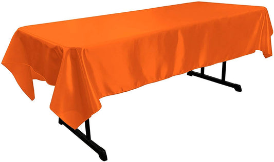 Polyester Bridal Satin Table Tablecloth (Orange,