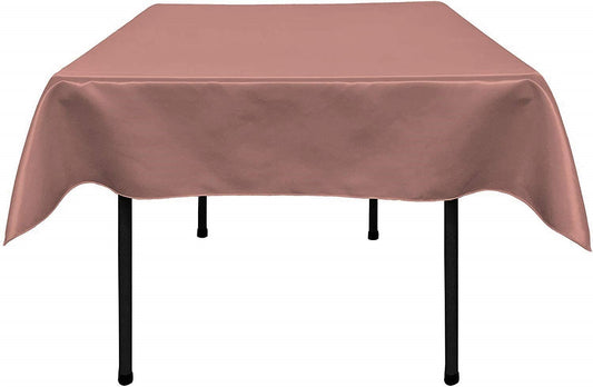 Polyester Bridal Satin Table Tablecloth (Dusty Rose,