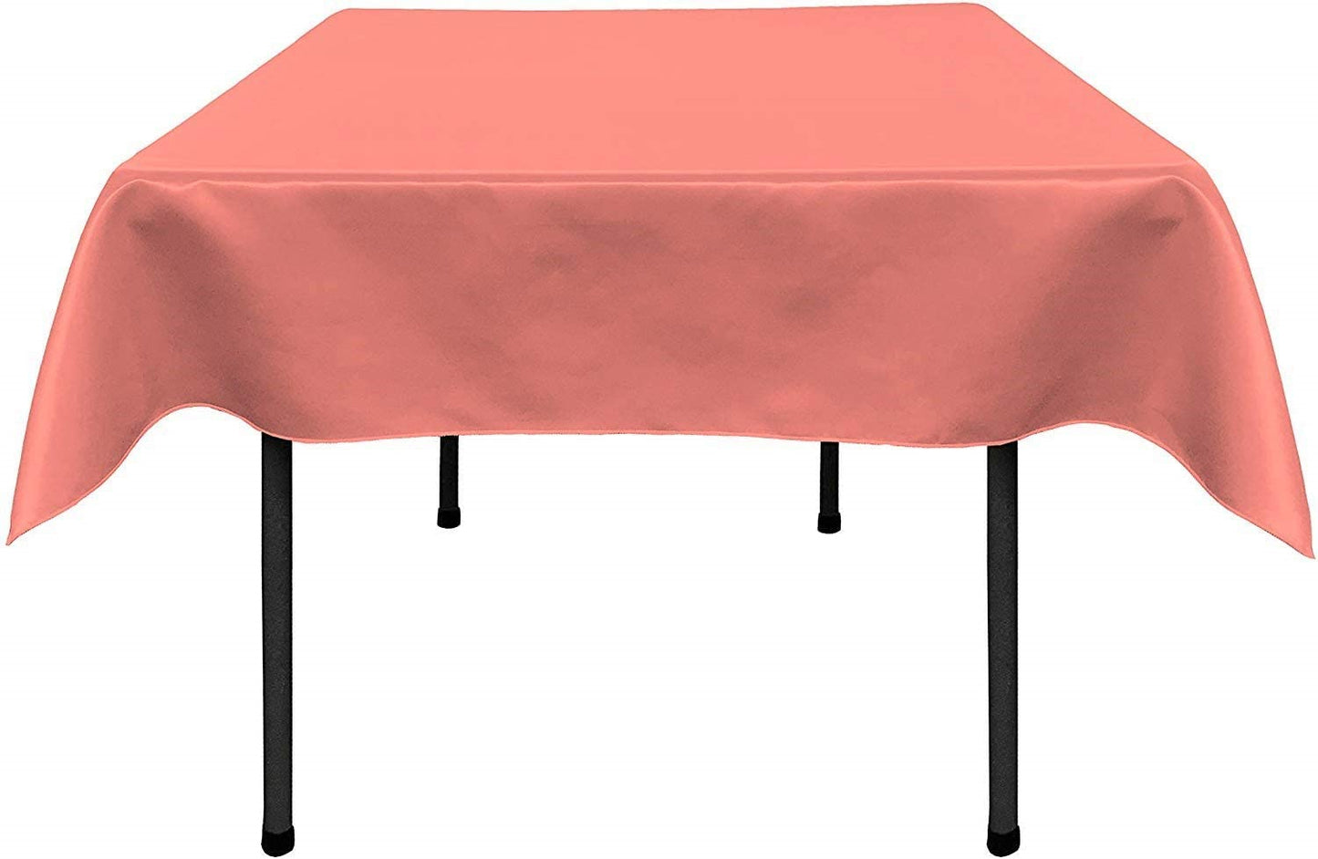 Polyester Bridal Satin Table Tablecloth (Coral,