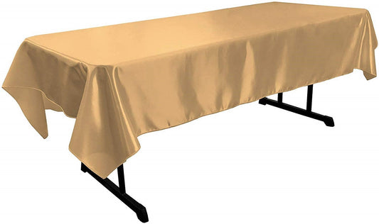 Polyester Bridal Satin Table Tablecloth (Gold,