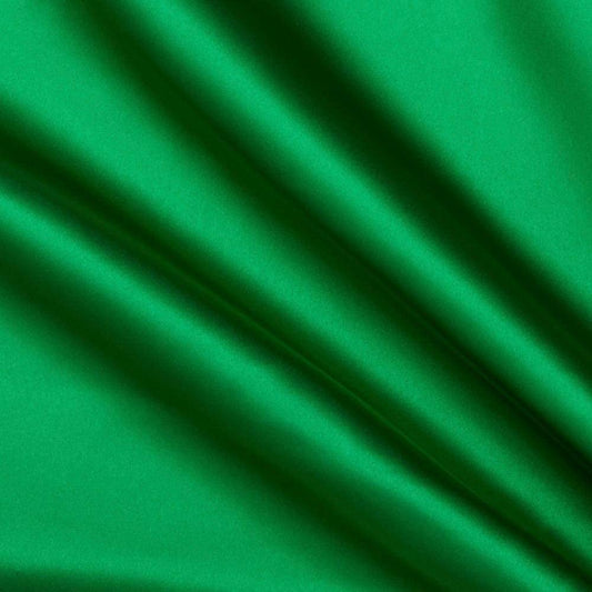 Spandex Light Weight Silky Stretch Charmeuse Satin Fabric (Flag Green 727,