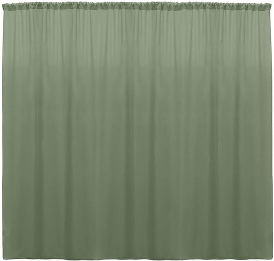 Polyester Backdrop Drape Curtain Panel - (Sage,