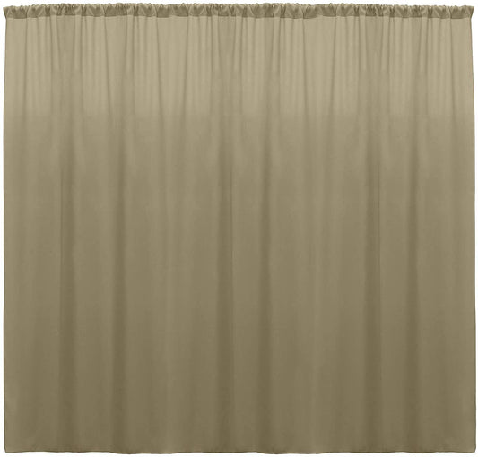 Polyester Backdrop Drape Curtain Panel - (Taupe,