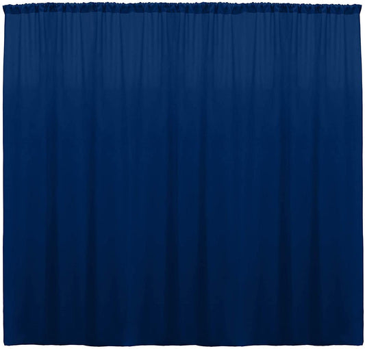 Polyester Backdrop Drape Curtain Panel - (Royal Blue,