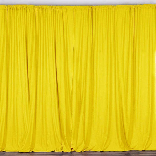 Polyester Backdrop Drape Curtain Panel - (Light Yellow,