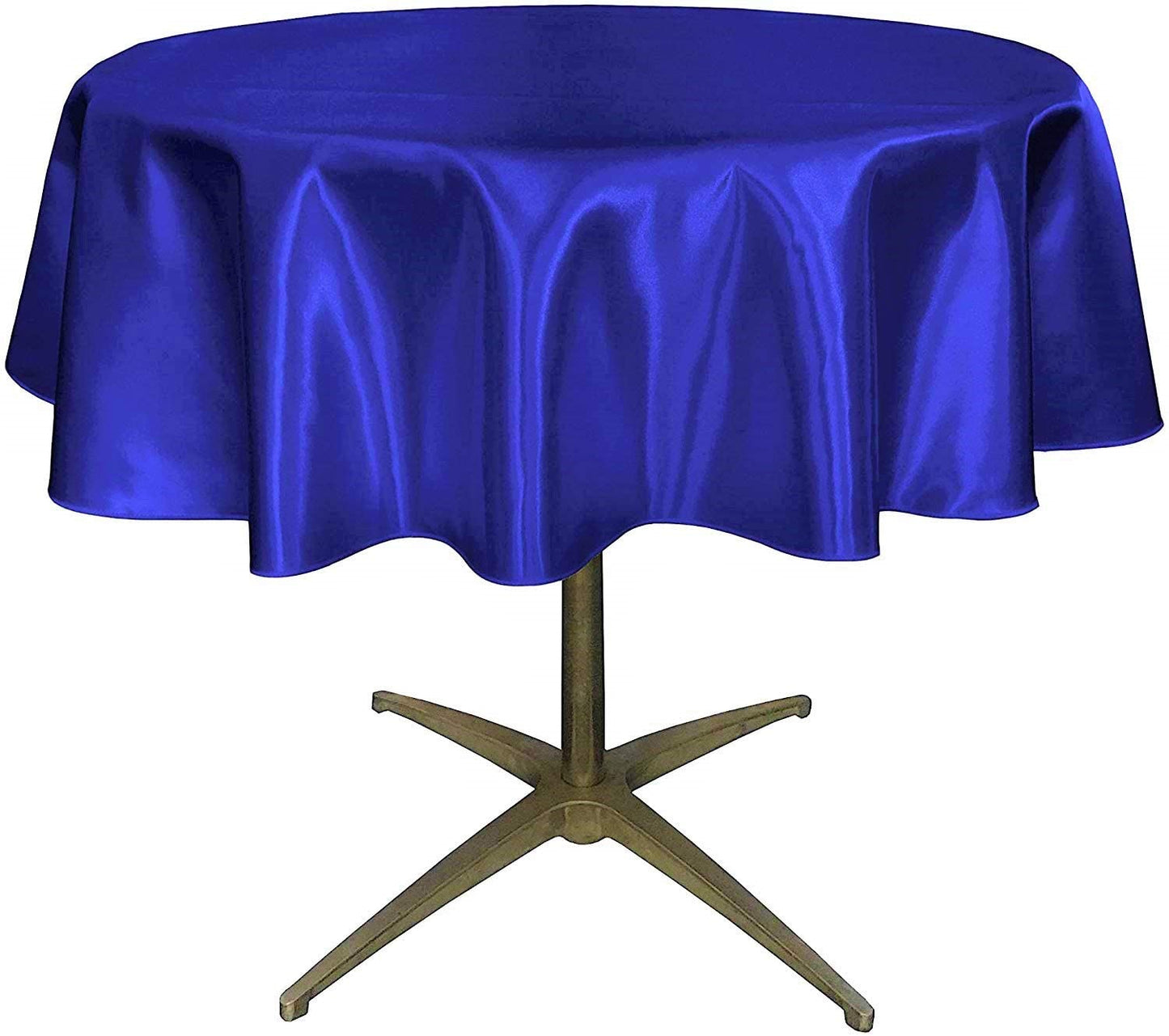 Bridal Satin Table Overlay, for Small Coffee Table (Royal Blue,