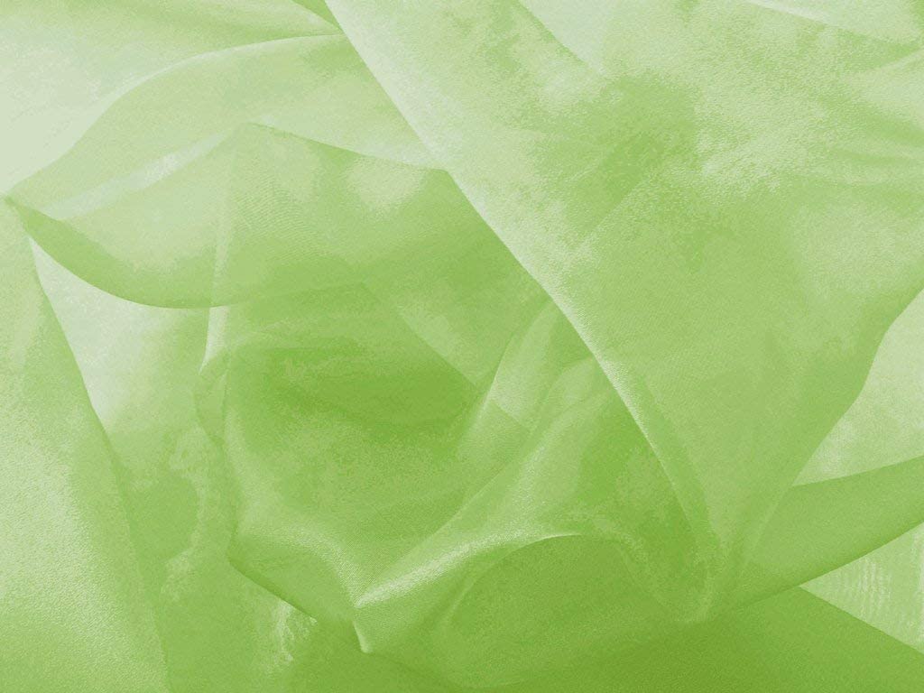 60" Wide Polyester Light Weight Crystal Organza Fabric (Lime, 1 Yard)