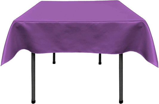 Polyester Bridal Satin Table Tablecloth (Purple,