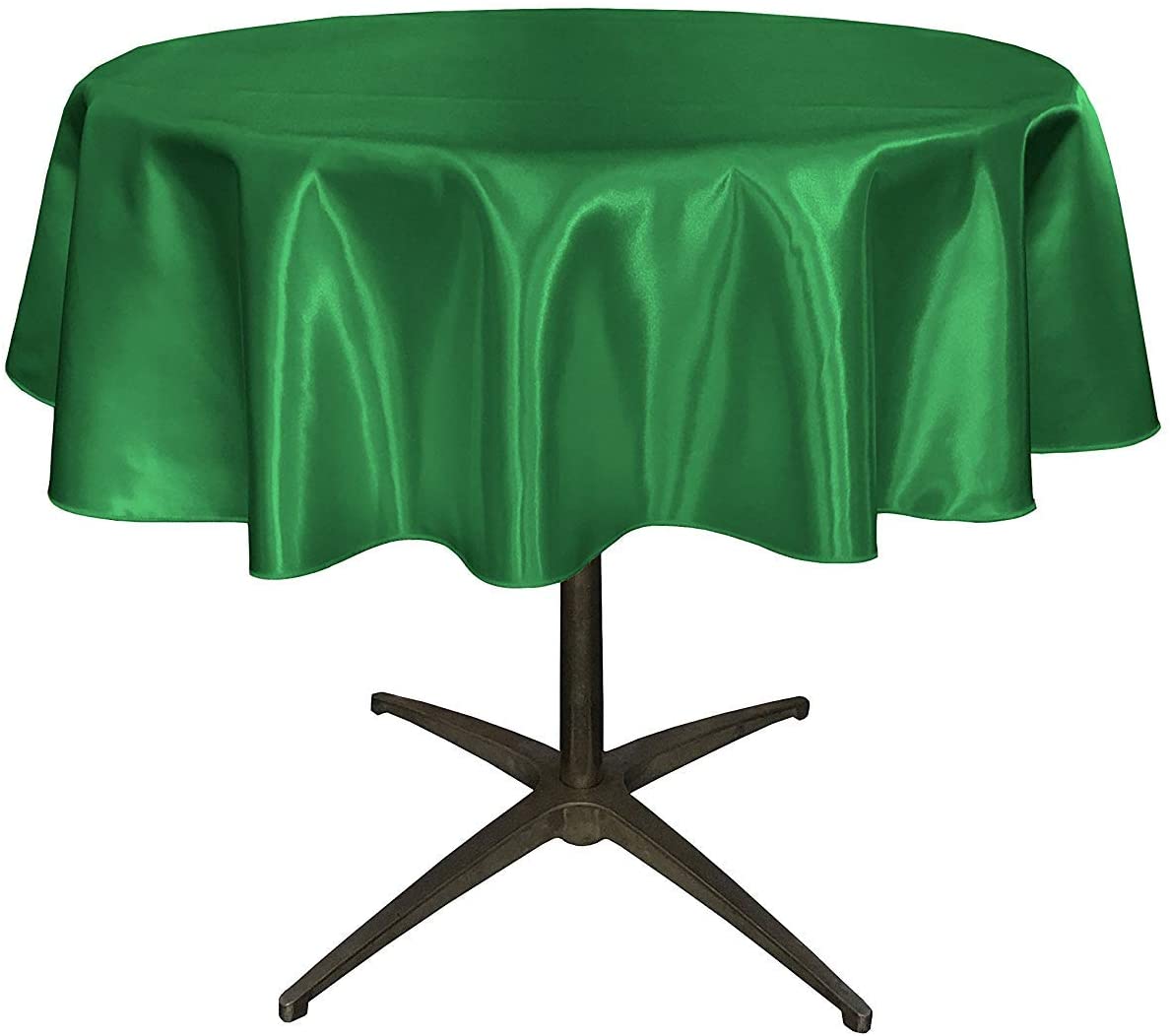 Bridal Satin Table Overlay, for Small Coffee Table (Emerald Green,