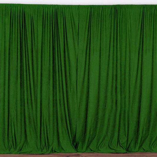 Polyester Backdrop Drape Curtain Panel - (Emerald Green,