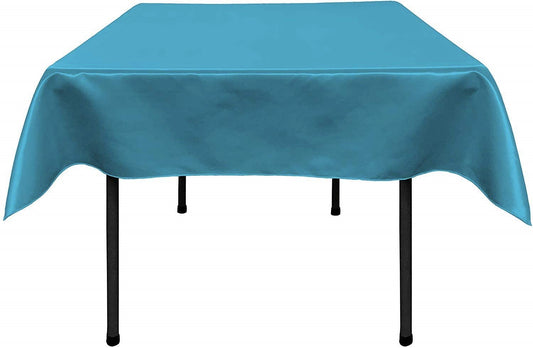 Polyester Bridal Satin Table Tablecloth (Turquoise,