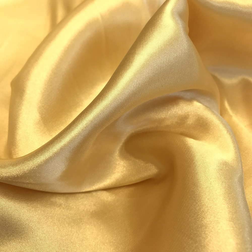 100% Polyester Soft Bridal Charmeuse Satin Fabric (Gold # 5,