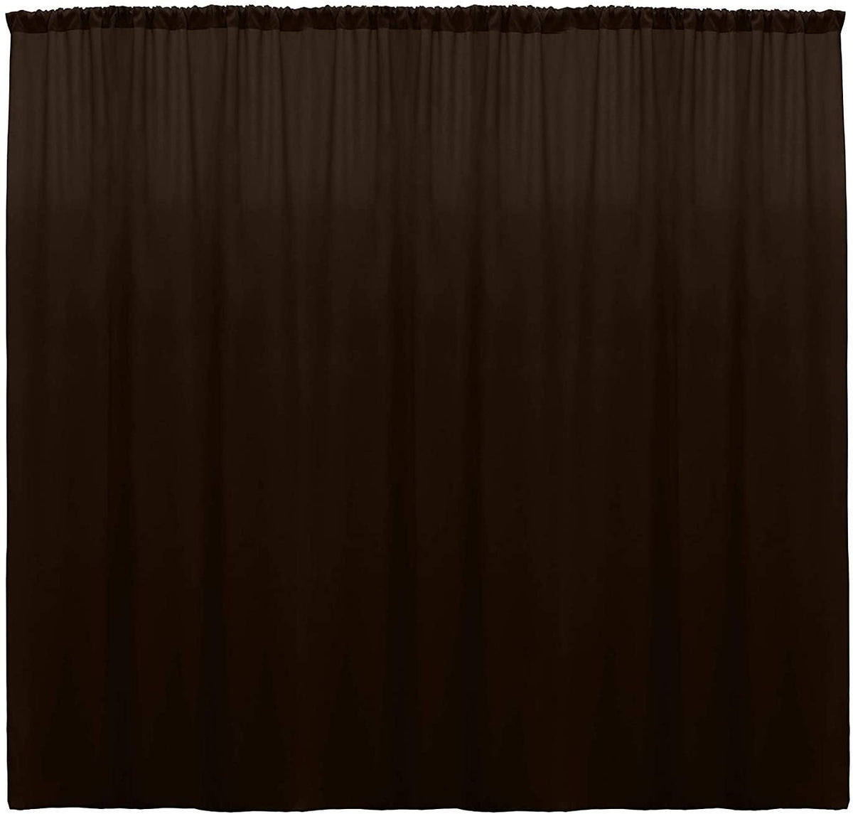 Polyester Backdrop Drape Curtain Panel - (Brown,