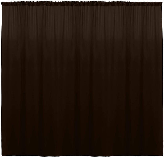 Polyester Backdrop Drape Curtain Panel - (Brown,