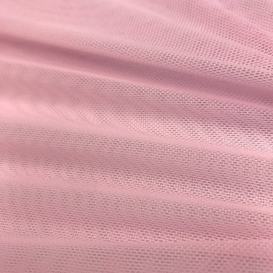 Solid Stretch Power Mesh Fabric Nylon Spandex (1 Yard, Light Pink)