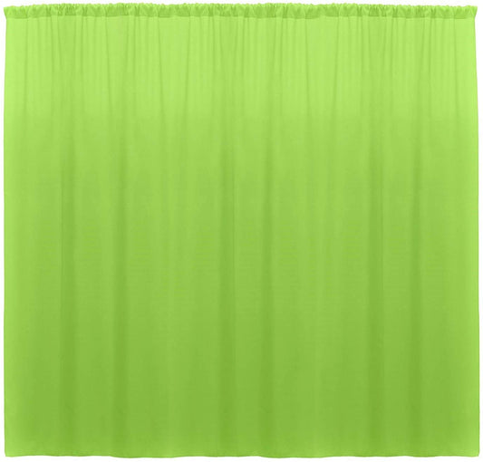 Polyester Backdrop Drape Curtain Panel - (Lime,